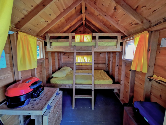 micro-chalet pygargue quebec, glamping mauricie, chalet à Trois-Rivieres